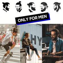 Set Of 10 Black Easy Sports Hair Bands, Designed For Men, Featuring A Non-Slip Ponytail Style,Summer,Hair Accessories - Multicolor - View 7