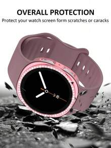 6pcs Fashion Women's Watch Case Suitable For Samsung Galaxy Watch 8 (40mm & 44mm), Shockproof & Scratch-Resistant Hard PC Material, Embedded Sparkling Rhinestones, Hollow-Out Design, 6-Color Combination, Easy To Replace, Sensitive Touch - Multi-color Watch Case Set 1 - View 6