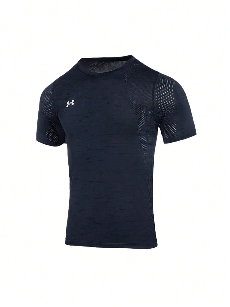 Under Armour 男女通用 2026 春季新款足球训练运动跑步健身透气短袖T恤 25500518-013 - 藏蓝色 - 查看 1