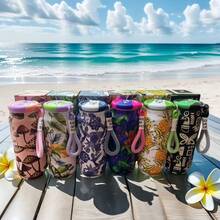 Stainless Steel Thermal Mug With A Creative Print; A Portable And Modern Thermal Water Mug. - 綠色 - 查看 2