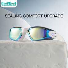 白框鍍金[防霧泳鏡]