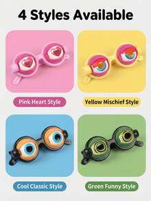 Fun Flashing Glasses | 4 Styles, String Control, Party Prank Toys, Suitable For Weddings And Party Events, Adjustable Size - Blinking Glasses - View 12