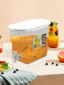 3.5L Beverage Dispenser With Key, High Temperature Resistant, Cold Drink Bucket, Juice Dispenser, Pitcher For Restaurant, Large Storage Containers - 查看 3