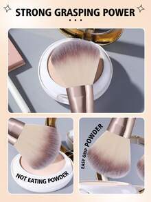 36PCS Makeup Tool Set Includes: 25PCS Makeup Brush Set+2PCS Makeup Sponge+4PCS Triangular Powder Puff+4PCS Mini Makeup Sponge+1pc Storage Bin - Multicolor - View 7