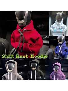 Hoodie Car Gear Shift Cover Fashion Gearshift Hoodie Car Gear Shift Knob Cover Manual Handle Gear Sweatshirt Change Lever Cover - A - View 2