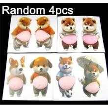 3D Cute Corgi Sticker Set - Orange Outfit Design, High-Quality Self-Adhesive Silicone Stickers - Fun Gift For Dog Lover Friends - 彩色 - 查看 7