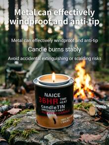 1支应急蜡烛，家用备用照明，适用于停电、野外求生、露营、户外活动 - 1PC - 查看 2