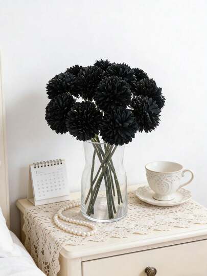 5/24PCS Artificial Chrysanthemum Ball, Dandelion, And Hydrangea Combination Bouquet, Can Be Used As A Gift For Friends, Brides, Wedding Bouquets, As Well As For Home, Office, Cafe, Party, And Wedding Decoration.