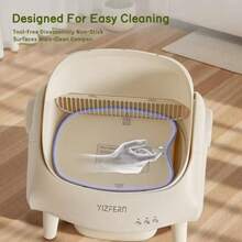 Cat-Ear Automatic Self-Cleaning Cat Litter Box – Smart Sensors, APP Control & Health Monitoring, Low Noise, Odor Control, Easy Clean, For Multi Cats, Large Cats, Modern Pet Homes,Cat Stuff - US B Type Plug(110-127V) - View 5