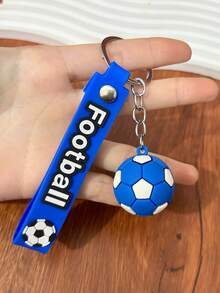 Cute Football Keychain Wrist Strap, Colorful Football Pendant, World Cup Fan Souvenir, Student Football Enthusiast Graduation Back To School Gift Accessory - Multicolor - View 7