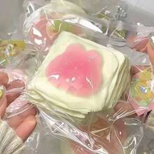 1个桃子牛奶系列挤压玩具，牛奶布丁，兔子奶酪，手工硅胶材质，口感浓郁顺滑，美观大方，慢回弹挤压减压玩具，适合居家、婚礼、食品装饰、生日、母亲节、节日礼物 - 彩色 - 查看 10