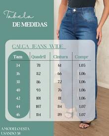 Women's Wide Leg Jeans, Marbled, No Lycra, High Waist, Premium Sophisticated Elegant, Wide Leg, On - 藍色 - 查看 7