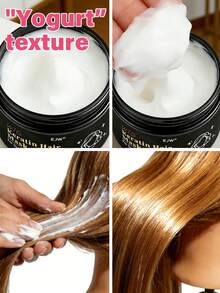 水解蛋白假发护理发膜，适用于合成和天然假发，柔顺抗毛躁，保湿滋润，清洁并延长假发使用寿命，假发护发素，修复受损发质，深层滋养，呵护假发 - 其他 - 查看 3