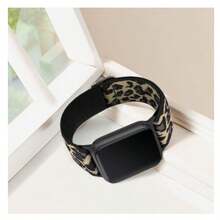 Bracelet de montre en nylon, compatible avec les boîtiers de montre de 38 mm, 40 mm, 41 mm, 42 mm, 44 mm, 45 mm, 46 mm, 49 mm. Bracelet de montre en nylon doux, respirant et élastique. Compatible avec les séries Ultra/11/10/9/8/7/6/5/4/3/SE. Bracelet de montre sport et décontracté unisexe, confortable à porter. - Léopard - Voir 5