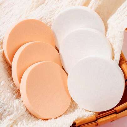 化妆海绵粉扑，干湿两用，适用于散粉、粉底、遮瑕膏、晕染，男女通用，便携日常旅行必备