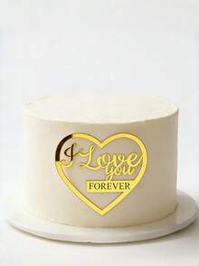 1pc "I Will Love You Forever" Modern Letter Cake Topper, Birthday Party "I Will Love You Forever" Letter Cake Decor, PMPM Birthday Cake Decor Tag, Cake Decor, Cake Decorating Supplies, Baking Decor, Baking Supplies, Holiday Gift - StyleD - View 8