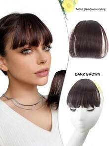 Frange à clipser - Faite de fibres synthétiques résistantes à la chaleur, couvre le front, changement de coiffure rapide, facile à porter, convient à l'utilisation quotidienne des femmes - Multicolore - Voir 18