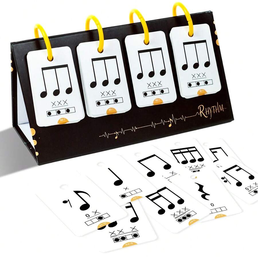 Rhythm Practice Cards 75 Music Enlightenment Desktop Educational Cards Beginner Music Learning Cognitive Cards Visual Practice Cards Note Training Cards Music Teaching Tools - Multicolor - View 1
