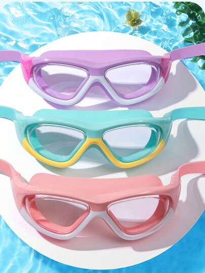 2pcs Adult Swimming Goggles, Ultra-Clear Vision, Anti-Fog, Large Frame Design, Anti-Fog & Waterproof Silicone Material, Includes Ear Plugs, Suitable For Various Swimming Activities, Training And Leisure, Also A Great Holiday Gift, Swimming Pool Essential, Cruise Essential, Swimming Ring, Swimming Toy