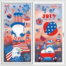 1 Set Of 9 Pcs Independence Day Themed Window Stickers, Includes Car, Hot Air Balloon, Statue Of Liberty Patterns, July 4th Window Decor, Removable Static Cling Glass Stickers, Suitable For Bedroom, Living Room, Balcony And Display Window Decoration - Independence Day - View 11