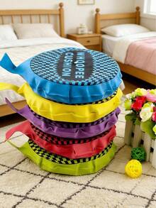 1 buah desain bulat, tahan lama dan dapat menghasilkan suara, bahan karet, mainan lelucon bantalan kentut, gaya hadiah lucu, pola papan catur multi-warna, pola papan catur klasik, detail efek suara kentut yang lucu, alat peraga hiburan pesta lelucon, cocok untuk Hari April Mop dan pesta ulang tahun. - Acak multiwarna - View 12