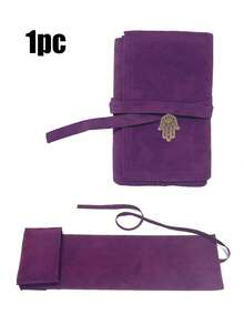 Velvet Tarot Card Storage Bag With Evil Eye Decor, Drawstring Closure, Soft Fabric Protective Case, Portable Pouch, Tarot Card Bag, Suitable For Storing Cards And Small Items - Multicolor - View 12