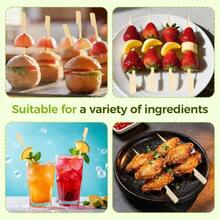 300 Pcs 4.7 Inch Bamboo Appetizer Skewers Cocktail Picks For Food Charcuterie Party Toothpicks Decorative Drink Sticks - 1 - 查看 6