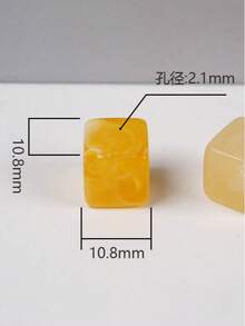 100颗/袋、50颗/袋、20颗/袋 不对称仿玉珠，双色，大孔，DIY饰品制作，适用于手链、项链、手机链，圣诞节、感恩节、复活节、情人节最佳礼物 - 彩色 - 查看 10