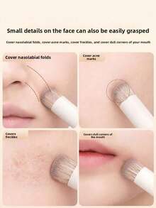 2pcs Concealer Brush, Suitable For Brightening Eye Makeup, Concealing Blemishes, Blending Foundation - Multicolor - View 8