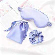 Bộ mặt nạ ngủ bằng satin, bao gồm mặt nạ ngủ bằng satin, lược chải tóc, mặt nạ che sáng ban đêm, phù hợp cho cả nam và nữ, mặt nạ che mắt mềm mại và thoáng khí, lý tưởng cho du lịch, quà tặng cho phù dâu, màu hồng. - Nhiều màu - Xem 18