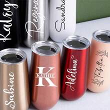1pc Customized Stainless Steel Insulated Bottle, Personalized Stainless Steel Champagne Flute, Mini Vacuum Insulated Tumbler, Customized Insulated Iced Coffee Cup With Lid, Wedding Party Wine Glass, Beer Mug, Kitchen Insulated Bottle, Beverage Cup, Hot And Cold Drink Container, Insulated Bottle, Suitable For Coffee, Tea, Water - Multipurpose Travel Tumbler, No Electricity Needed, Thoughtful Gift For Enthusiasts And Daily Commuters - Multicolor - View 9