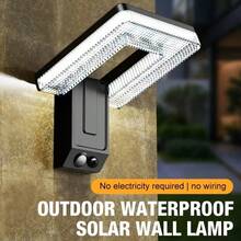 1pc Outdoor Solar Folding Wall Light With Motion Sensor LED Safety Light For Patio Outdoor Deck Porch Barn Garage - Solar Lights - View 2