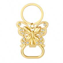 10pcs/Set Gold Butterfly Bottle Opener Keychain, Includes Drawstring Bag, Thank You Card, Jute Rope, Suitable For Wedding, Party Favors, Bridal Shower, Birthday, Commemorative Gifts, Wedding Guest Favors, Valentine's Day Gifts - Multicolor - View 11