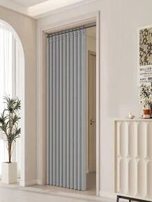 1件黑色折叠帘门帘，垂直百叶帘，带隔热功能，适用于卧室、走廊、推拉门、房间隔断，是家居装饰的理想之选。 - 1PC - 查看 14