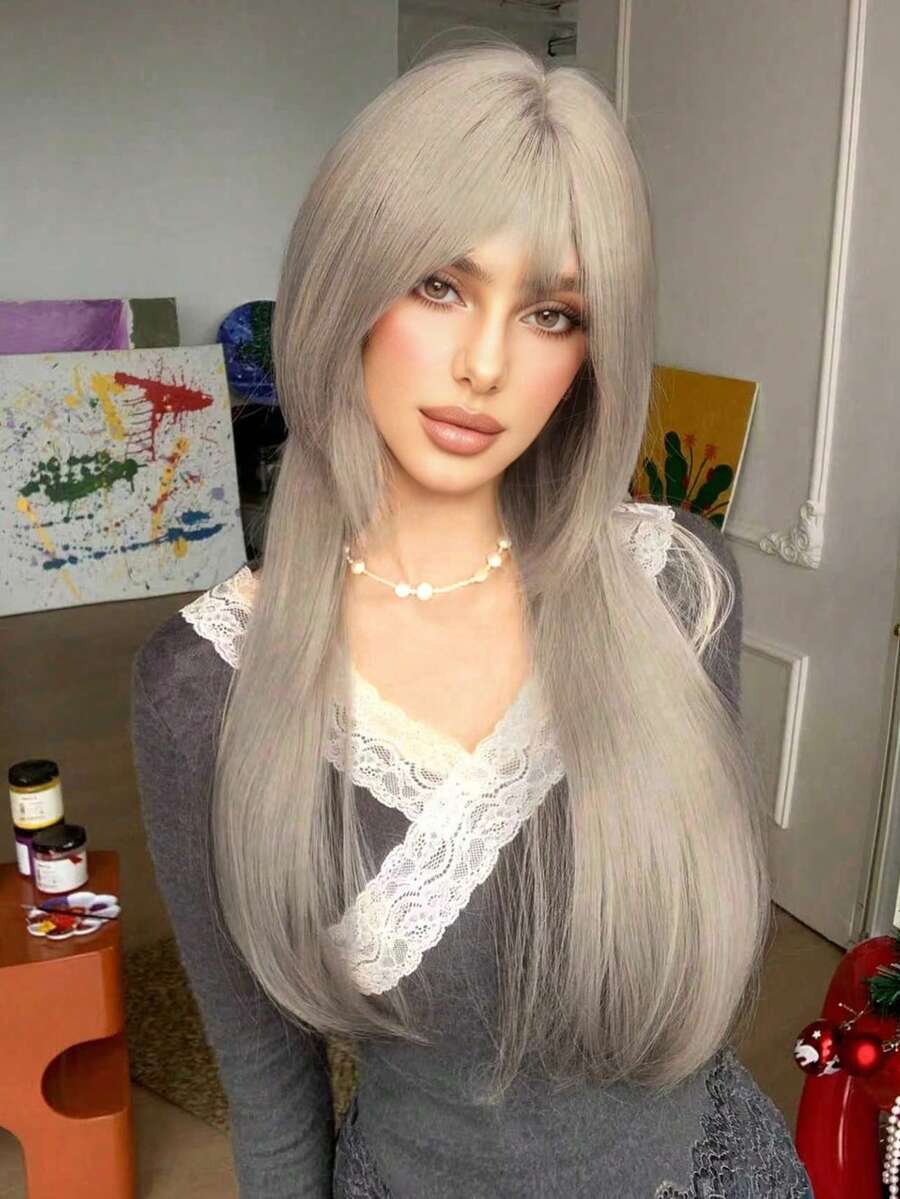 Tóc giả tổng hợp dài 28 inch với kiểu tóc thẳng tự nhiên, màu be tuyệt đẹp. Được thiết kế có mái, tóc giả này được làm từ sợi chịu nhiệt để đảm bảo độ bền. Bộ tóc giả này hoàn hảo để sử dụng hàng ngày, mang lại vẻ ngoài tự nhiên và chân thực. - Màu be - Xem 1