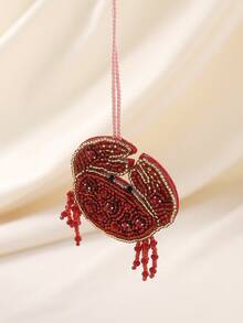 1 mặt dây chuyền hình cua đính cườm thủ công, chất liệu vải không dệt phong cách Bohemian, hình dáng thủ công có thể hơi khác biệt. - Nhiều màu - Xem 7