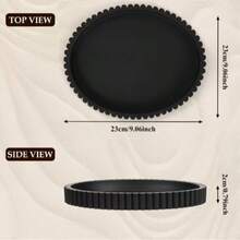 Nampan Bulat Silikon Hitam Modern, Cocok untuk Desain Sederhana Dekorasi Meja Kopi dan Dekorasi Pusat Seni, Sangat Cocok untuk Dekorasi Rumah, Pajangan Parfum, Dekorasi Pusat Mode dan Dekorasi Kedai Kopi - A - View 8