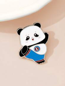 1/6 pièces Broche panda sportif de style chinois, haltère, punching, théière bouilloire figurines mignonnes, couleurs noir et blanc vives, accessoire décoratif unique pour sac à dos d'étudiant, vêtements, cadeau pour mère, père, remise de diplôme et enseignant - Multicolore - Voir 11