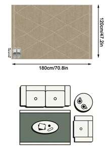 1 tấm thảm trải sàn cỡ lớn phong cách tối giản hiện đại sang trọng - Màu sáng, họa tiết hình thoi sọc hình học sần sùi, thích hợp cho phòng tắm, nhà bếp, lối vào, hành lang, đầu giường, phòng khách, phòng ngủ, có thể giặt máy, chất liệu giả len, trang trí nhà cửa. - Nhiều màu - Xem 18