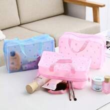 1/10pcs Floral Pattern PVC Waterproof Cosmetic Bag, Portable Travel Essential - Multicolor - View 5
