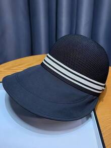 1pc Women's Summer Ponytail Sun Hat - UV Protection Face Shielding Casual Bucket Hat - Multicolor - View 11