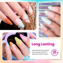 Beetles Spring Gel Polish Set - Fingertip Palette, 32 Colors Valentines Polish Set With Base Top Coat - 20 Nữ hoàng sắc màu của các diva - Xem 5