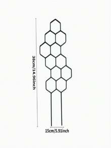 2pcs 14.96x5.91 Inch Honeycomb Plant Trellis, Rust-Resistant Design, Suitable For Potted Vines And Flowers, Space-Saving Indoor/Outdoor Garden Support - Honeycomb - View 5