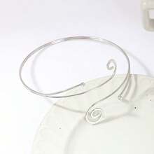 Women's Silver Double Tail Rhinestone Bangle, Suitable For Daily Wear - Silver - View 3