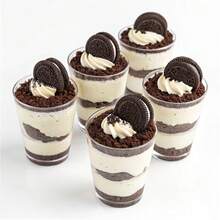 10/20pcs 100ml Transparent Mousse Cups, Dessert Cups, Ice Cream Cups, Pudding Cups, Suitable For Parties, Weddings, Catering, Mini Dessert Appetizer Cups, Can Be Used To Hold Ice Cream, Pudding And Food, Kitchen Supplies. (30/40/50/60pcs) - Multiple Colors/random Styles - View 1