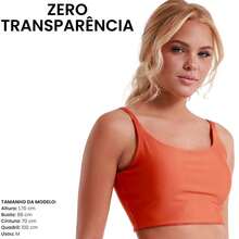 Acqua Bronze Women's Fitness Gym Top With Thin Straps And Elastic Lined, Zero Transparency Essential - 橘色 - 查看 2