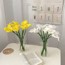 6 Stück/2 Stück/1 Stück lebensechter PU Calla Lilien Strauß, Hochzeits-Brautstrauß, Party Heim Dekoration Fotografie Requisite, Künstliche Blume - Verschiedenfarbig - Übersicht 7