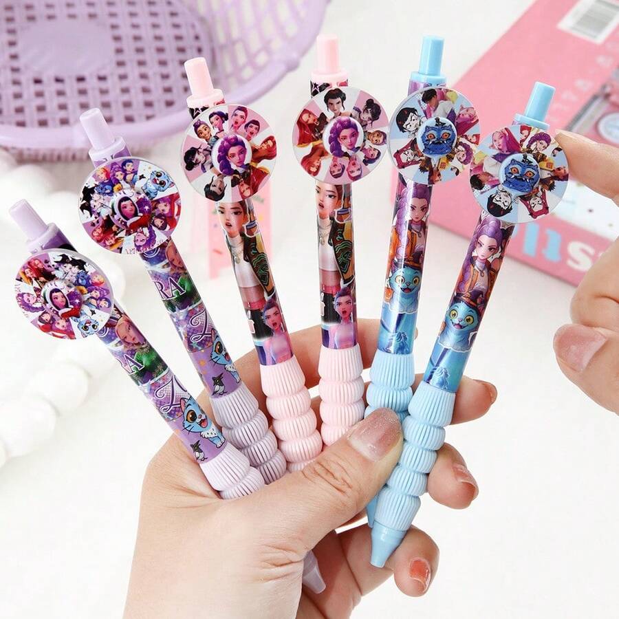 KPop Idol Style Rotating Pen Creative Smooth Spinning Pen Great For Office Leisure Study Time And Fans Souvenir Random Delivery - Multicolor - View 1
