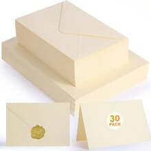 30pcs Envelopes + 30pcs Cards + 30pcs Stickers V-Flap Invitation Envelopes Suitable For Photos, Cards, Birthday, Wedding, Graduation, Announcement, Baby Shower - A - View 9