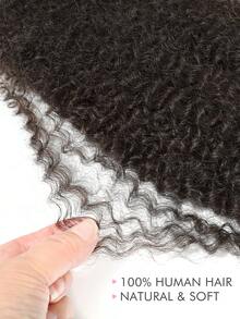 WOWANGEL 12-20英寸 99J 酒红色非洲卷曲散装真人发 18英寸 45克/包 - 非洲卷曲真人发散装，适用于迷你扭辫、脏辫接发、脏辫修复和编发，100% 真人发 酒红色 - S99J - 查看 4